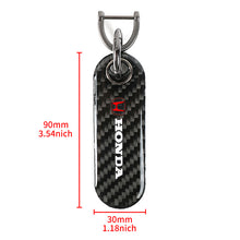 Load image into Gallery viewer, Brand New Universal 100% Real Carbon Fiber Keychain Key Ring For Honda