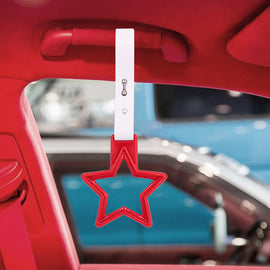 Brand New Star Handle Red JDM TSURIKAWA Ring Subway Train Bus White Handle Strap Charm Drift