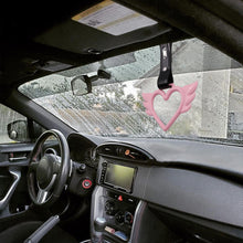Load image into Gallery viewer, Brand New Angel Wing Heart Pink JDM TSURIKAWA Ring Subway Train Bus Handle Black Strap Charm Drift