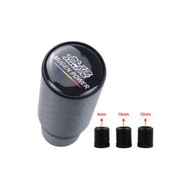 Brand New Universal Mugen Black Real Carbon Fiber Racing Gear Stick Shift Knob For MT Manual M12 M10 M8