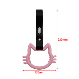 Brand New Hello Kitty Pink JDM TSURIKAWA Ring Subway Train Bus Black Handle Strap Charm Drift