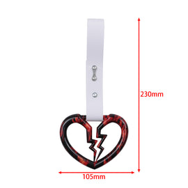 Brand New Broken Heart White JDM TSURIKAWA Ring Subway Train Bus Handle Strap Charm Drift
