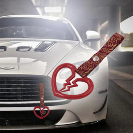 Brand New Broken Heart Red JDM TSURIKAWA Ring Subway Train Bus Handle Strap Charm Drift