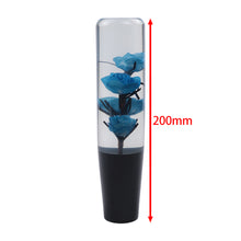 Load image into Gallery viewer, Brand New 1PCS Universal 20CM JDM Clear Blue Real Flowers Manual Car Black Base Racing Stick Shift Knob M8 M10 M12