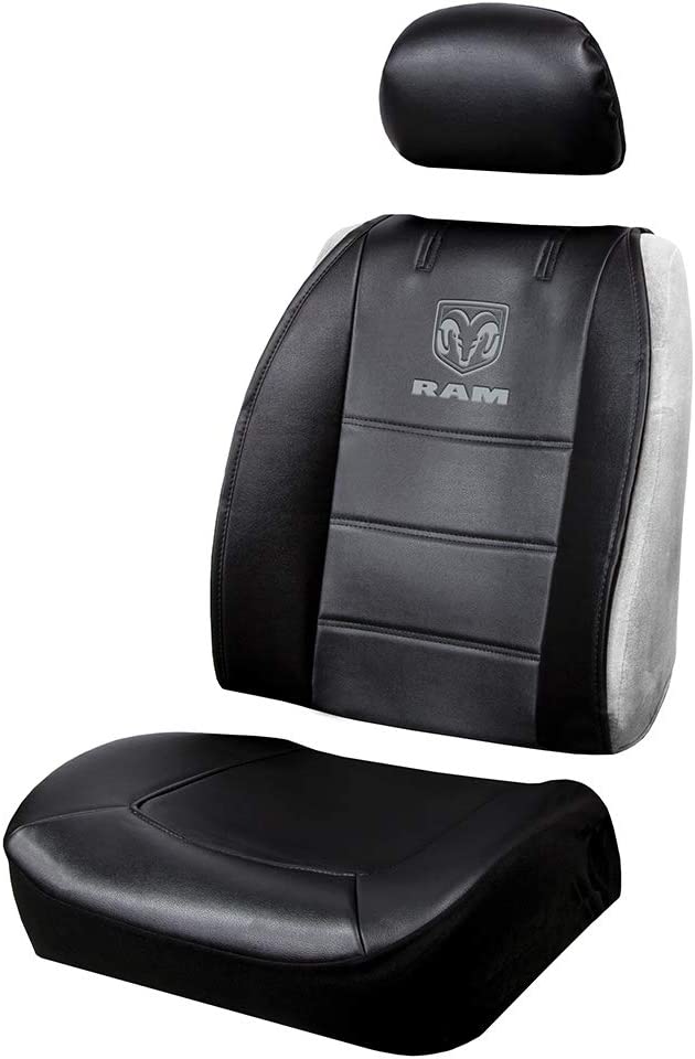 BRAND NEW Universal Ram Elite Synthetic Leather Car Truck Suv 1 Front Sideless Seat Covers Set + Headrest Cover Also