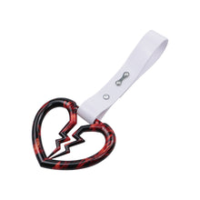 Load image into Gallery viewer, Brand New Broken Heart White JDM TSURIKAWA Ring Subway Train Bus Handle Strap Charm Drift