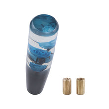 Load image into Gallery viewer, Brand New 1PCS Universal 20CM JDM Clear Blue Real Flowers Manual Car Black Base Racing Stick Shift Knob M8 M10 M12