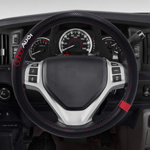 Load image into Gallery viewer, BRAND NEW AUDI 15&quot; Diameter Car Steering Wheel Cover Carbon Fiber Style Look