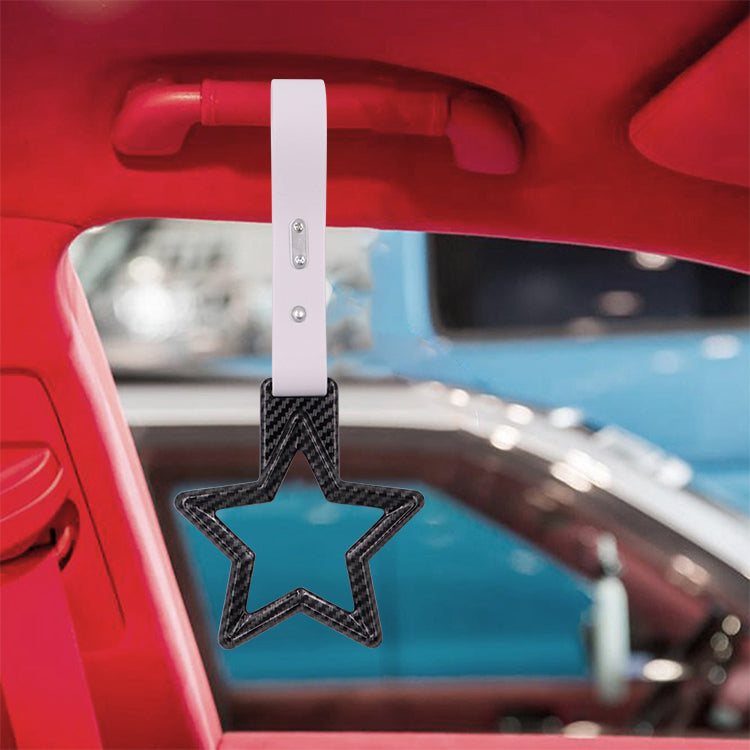 Brand New Star Carbon Fiber JDM TSURIKAWA Subway Bus Handle Strap Charm Drift