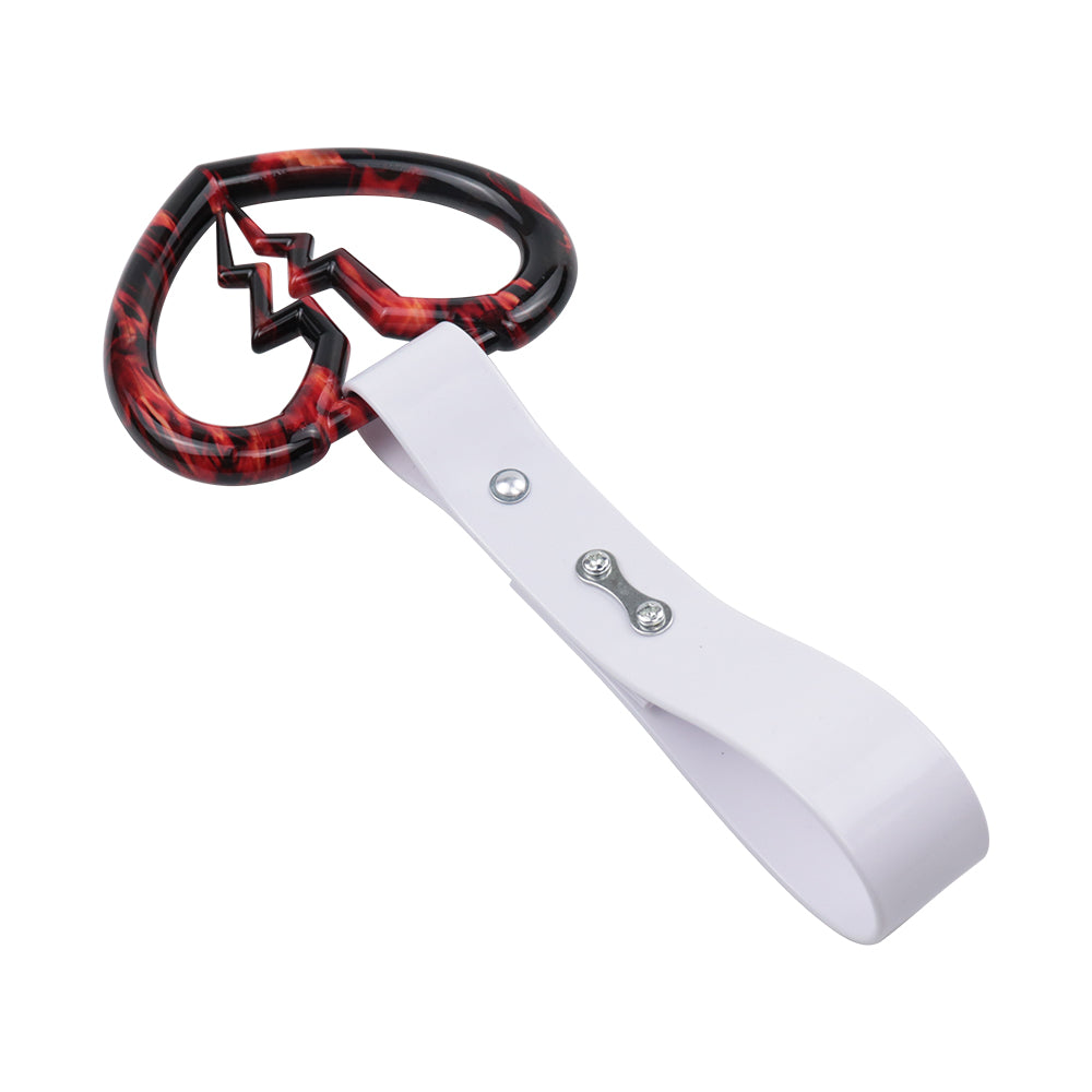 Brand New Broken Heart White JDM TSURIKAWA Ring Subway Train Bus Handle Strap Charm Drift