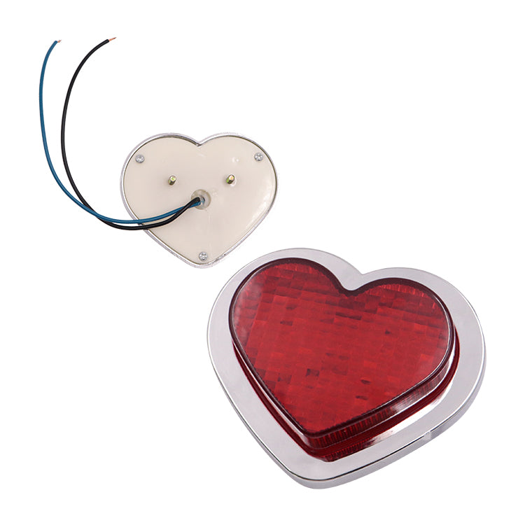 BRAND NEW 2PCS Red Heart Shaped Side Marker / Accessory / Led Light / Turn Signal