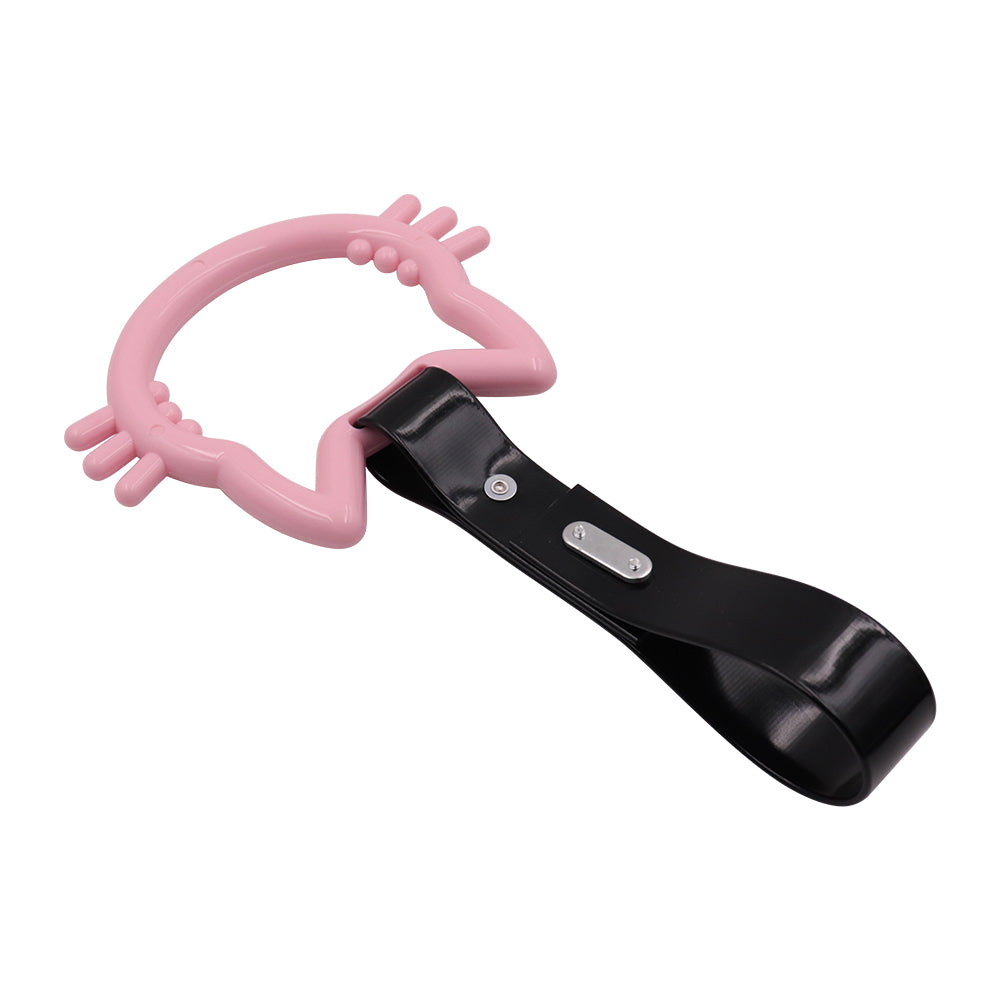 Brand New Hello Kitty Pink JDM TSURIKAWA Ring Subway Train Bus Black Handle Strap Charm Drift
