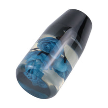Load image into Gallery viewer, Brand New 1PCS Universal 10CM JDM Clear Blue Real Flowers Manual Car Black Base Racing Stick Shift Knob M8 M10 M12