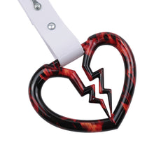 Load image into Gallery viewer, Brand New Broken Heart White JDM TSURIKAWA Ring Subway Train Bus Handle Strap Charm Drift