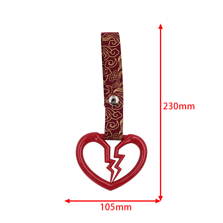 Brand New Broken Heart Red JDM TSURIKAWA Ring Subway Train Bus Handle Strap Charm Drift