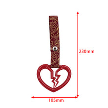 Load image into Gallery viewer, Brand New Broken Heart Red JDM TSURIKAWA Ring Subway Train Bus Handle Strap Charm Drift