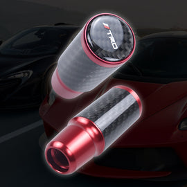 Brand New Universal TRD Red Real Carbon Fiber Racing Gear Stick Shift Knob For MT Manual M12 M10 M8