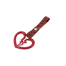 Load image into Gallery viewer, Brand New Broken Heart Red JDM TSURIKAWA Ring Subway Train Bus Handle Strap Charm Drift