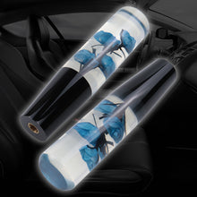 Load image into Gallery viewer, Brand New 1PCS Universal 20CM JDM Clear Blue Real Flowers Manual Car Black Base Racing Stick Shift Knob M8 M10 M12