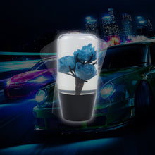 Load image into Gallery viewer, Brand New 1PCS Universal 10CM JDM Clear Blue Real Flowers Manual Car Black Base Racing Stick Shift Knob M8 M10 M12