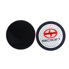 Load image into Gallery viewer, Brand New 2PCS Scion Real Carbon Fiber Car Cup Holder Pad Water Cup Slot Non-Slip Mat Universal