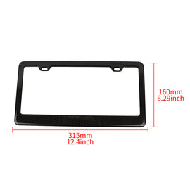 Brand New 2PCS Real 100% Carbon Fiber License Plate Frame Tag Cover Original 3K With Free Caps