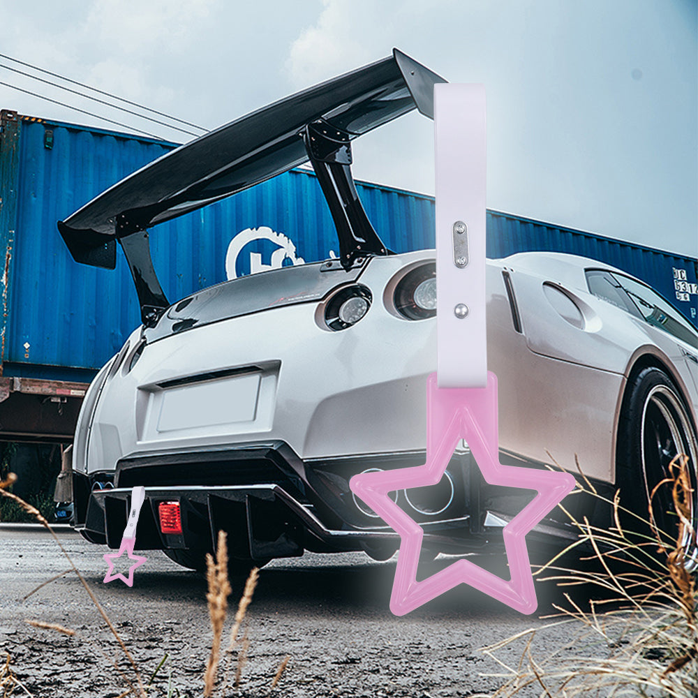 Brand New Star Pink Glows In The Dark JDM TSURIKAWA Subway Bus Handle Strap Charm Drift