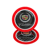 Load image into Gallery viewer, Brand New 2PCS Cadillac Real Carbon Fiber Car Cup Holder Pad Water Cup Slot Non-Slip Mat Universal