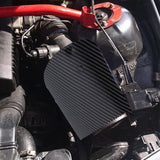 Brand New Universal Air Intake Carbon Fiber Filter Heat Shield Cover Stainless Steel Fits For 2.5