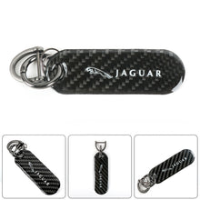 Load image into Gallery viewer, Brand New Universal 100% Real Carbon Fiber Keychain Key Ring For Jaguar