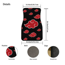Load image into Gallery viewer, Brand New 4PCS Naruto Akatsuki Cloud Racing Red Fabric Car Floor Mats Interior Carpets