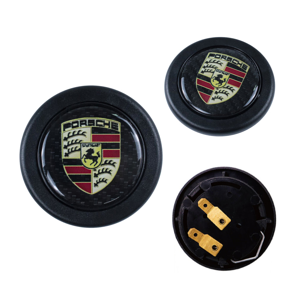 Brand New Universal Porsche Car Horn Button Black Steering Wheel Center Cap