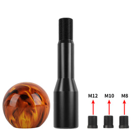 Brand New Universal Fireball Manual Gear Stick Shift Knob M8 M10 M12 & Black Shifter Extender Extension