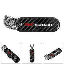 Load image into Gallery viewer, Brand New Universal 100% Real Carbon Fiber Keychain Key Ring For Subaru