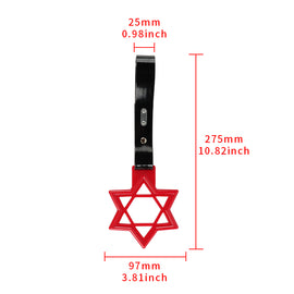 Brand New Hexagram Shaped Red JDM TSURIKAWA Subway Bus Black Handle Strap Charm Drift