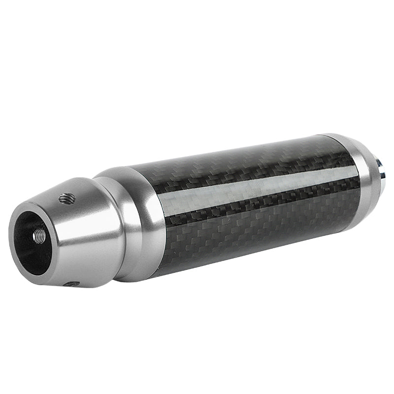 Brand New Universal Real Carbon Fiber Silver Aluminum Automatic Transmission Racing Gear Shift Knob
