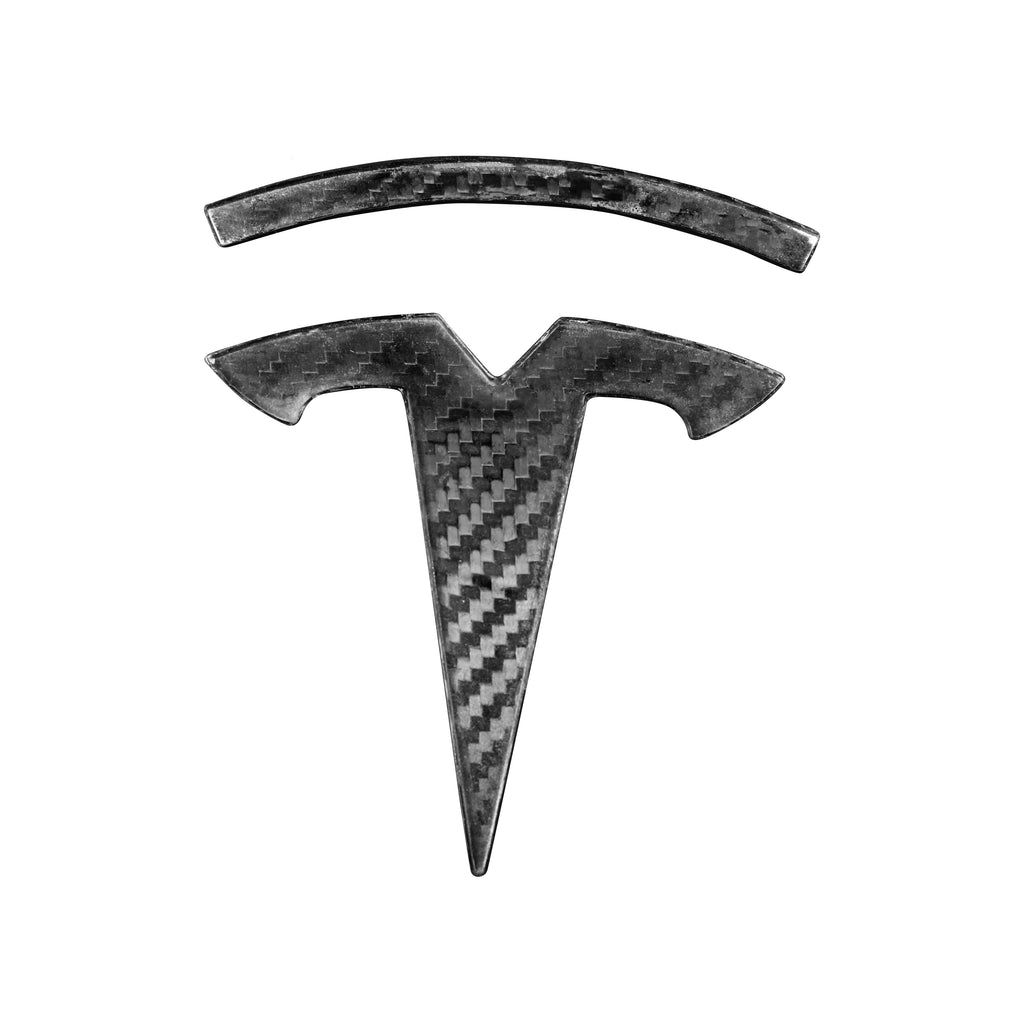 BRAND NEW 2020-2023 Tesla Model Y Logo Cover Real Carbon Fiber Rear Trunk Badge Emblem