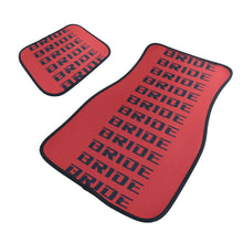 Load image into Gallery viewer, Brand New 4PCS UNIVERSAL BRIDE RED/BLACK Racing Fabric Car Floor Mats Interior Carpets