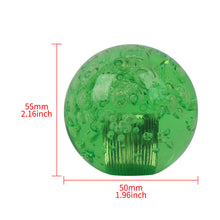 Load image into Gallery viewer, BRAND NEW UNIVERSAL V2 CRYSTAL BUBBLE GREEN ROUND BALL SHIFT KNOB MANUAL CAR RACING GEAR UNIVERSAL