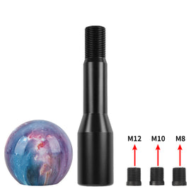 Brand New Universal Star Galaxy Manual Gear Stick Shift Knob M8 M10 M12 & Black Shifter Extender Extension