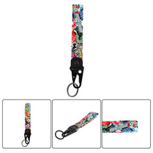 Load image into Gallery viewer, BRAND NEW Stickerbomb Racing Keychain Metal key Ring Hook Strap Lanyard Universal