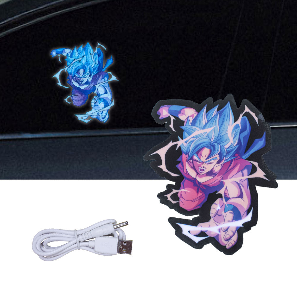 BRAND NEW DRAGON BALL Z GOKU JDM Glow Panel Electric Lamp Interior LED Light Sticker Window Flashing