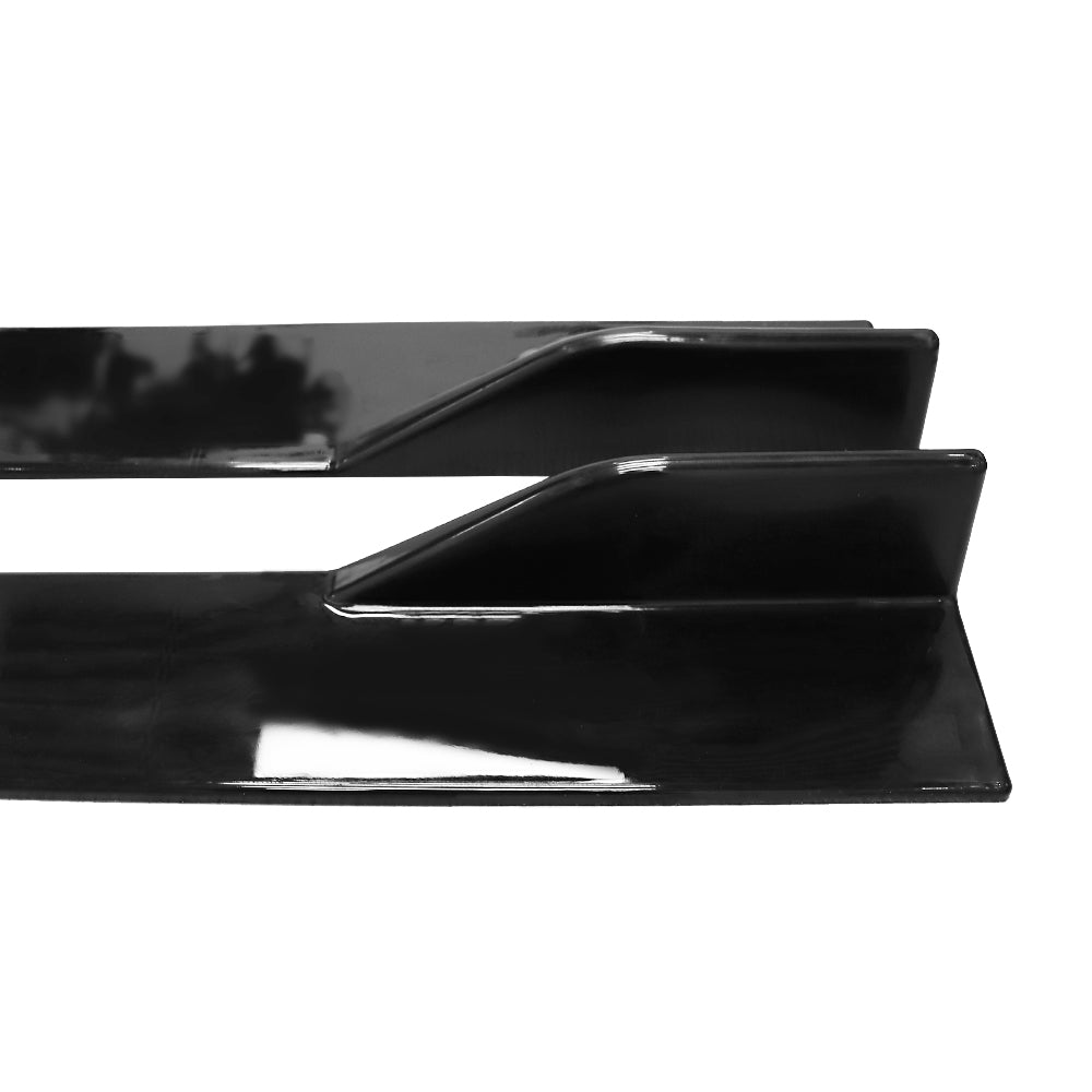 Brand New 4PCS Universal Car Side Skirt Extension Rocker Panel Body Lip Splitters Black