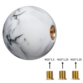 BRAND NEW UNIVERSAL JDM Pearl Round Starball White/Black Manual Gear Stick Shift Knob Lever Shifter M8 M10 M12