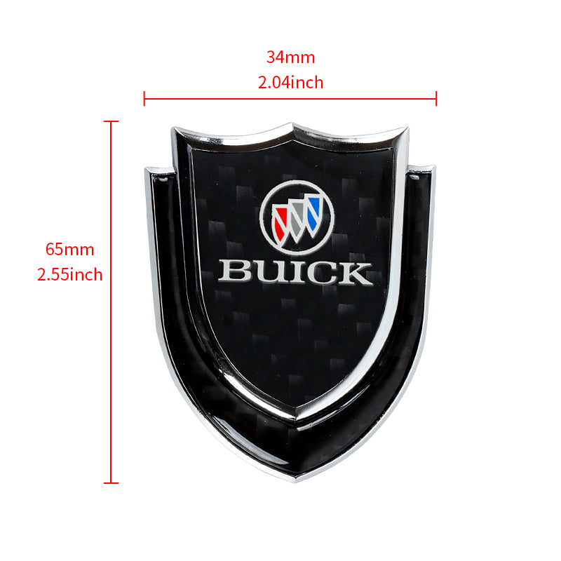 BRAND NEW BUICK 1PCS Metal Real Carbon Fiber VIP Luxury Car Emblem Badge Decals