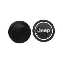 Load image into Gallery viewer, Brand New 2PCS JEEP Real Carbon Fiber Car Cup Holder Pad Water Cup Slot Non-Slip Mat Universal