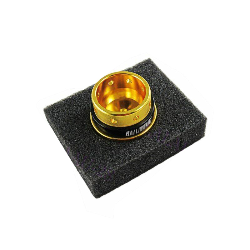 Brand New Jdm Ralliart Emblem Brushed Gold Engine Oil Filler Cap Badge For Mitsubishi