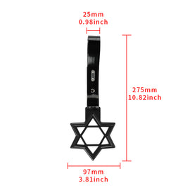 Brand New Hexagram Shaped Black JDM TSURIKAWA Subway Bus Black Handle Strap Charm Drift