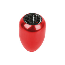 Load image into Gallery viewer, Brand New Universal Real Carbon Sticker 5 Speed Aluminum Manual Gear Stick Red Shift Knob M8 M10 M12