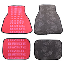 Load image into Gallery viewer, Brand New 4PCS UNIVERSAL BRIDE RED Racing Fabric Car Floor Mats Interior Carpets
